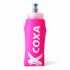 Coxa Softflask 500 ml Rosa – flaska med munstycke och Coxa-tryck, sedd framifrån
